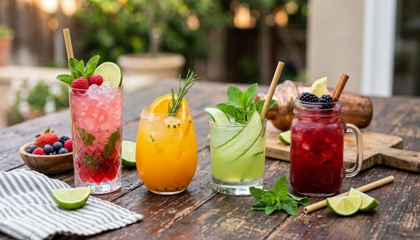 Recettes créatives à base de jus et nectars pour des cocktails maison